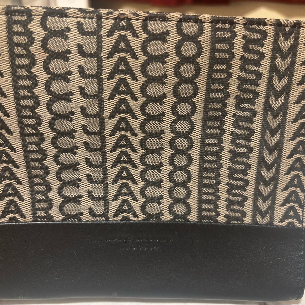 Marc Jacobs Black and Cream Jacquard Wallet